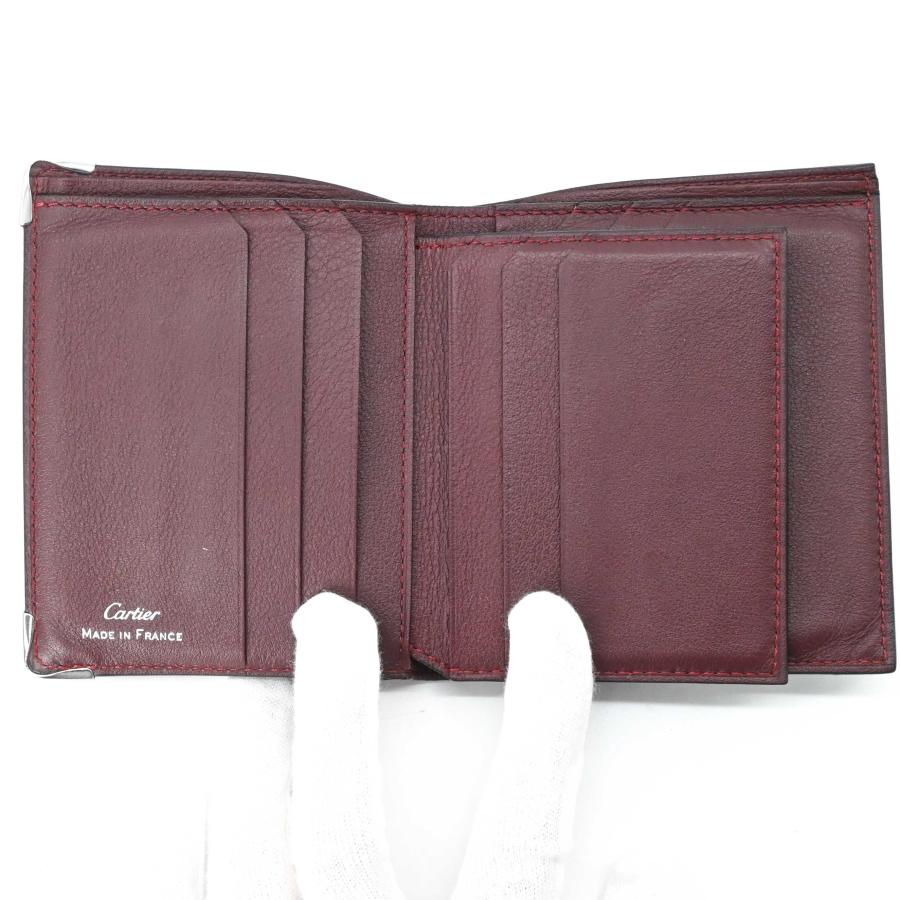 【美品】Cartier カルティエ 財布 ガーランドドゥカルティエ レザー 二つ折り財布 札入れ カードケース シルバー金具 | Cartier | 05