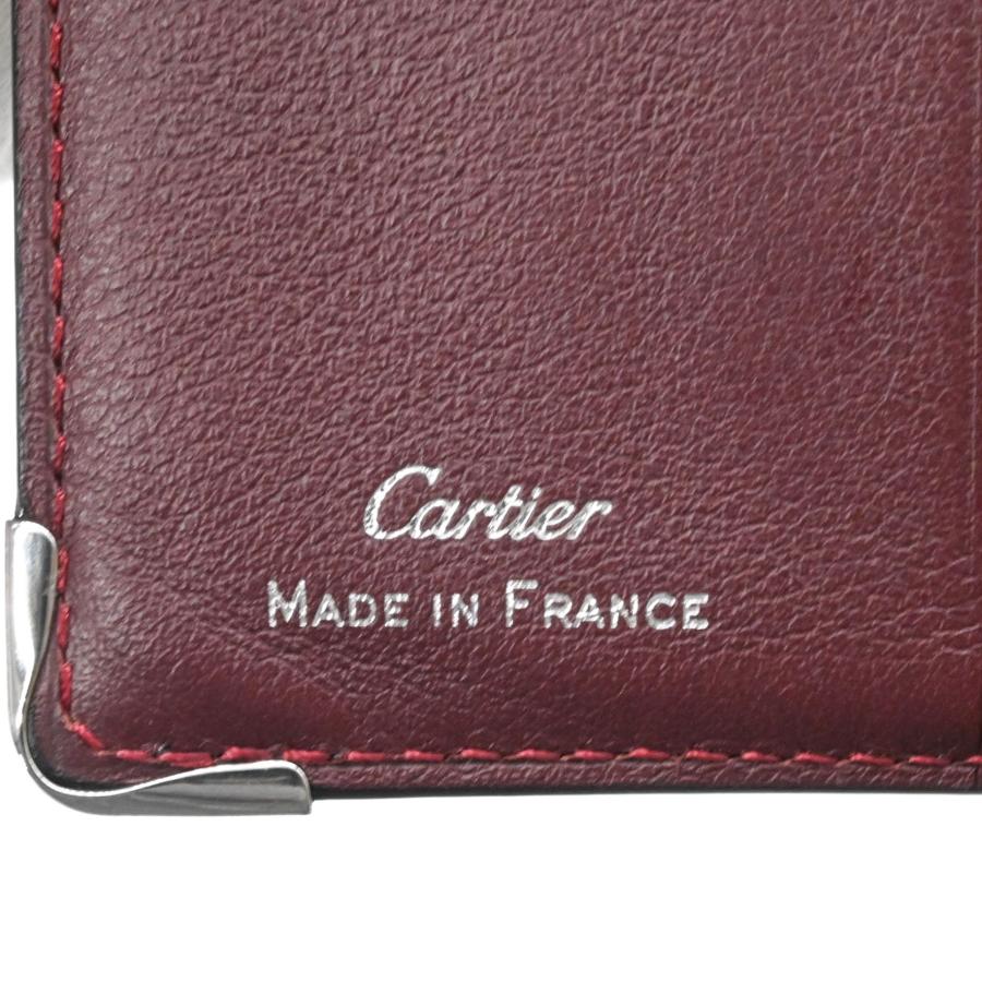 【美品】Cartier カルティエ 財布 ガーランドドゥカルティエ レザー 二つ折り財布 札入れ カードケース シルバー金具 | Cartier | 09