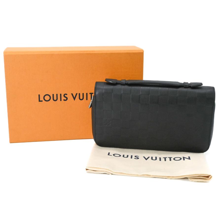 【美品】LOUIS VUITTON ヴィトン ダミエ アンフィニ ジッピーXL ラウンドファスナー オーガナイザー 長財布 財布 ハンドル 黒 ブラック N61254 ICチップ | ジッピー・オーガナイザー