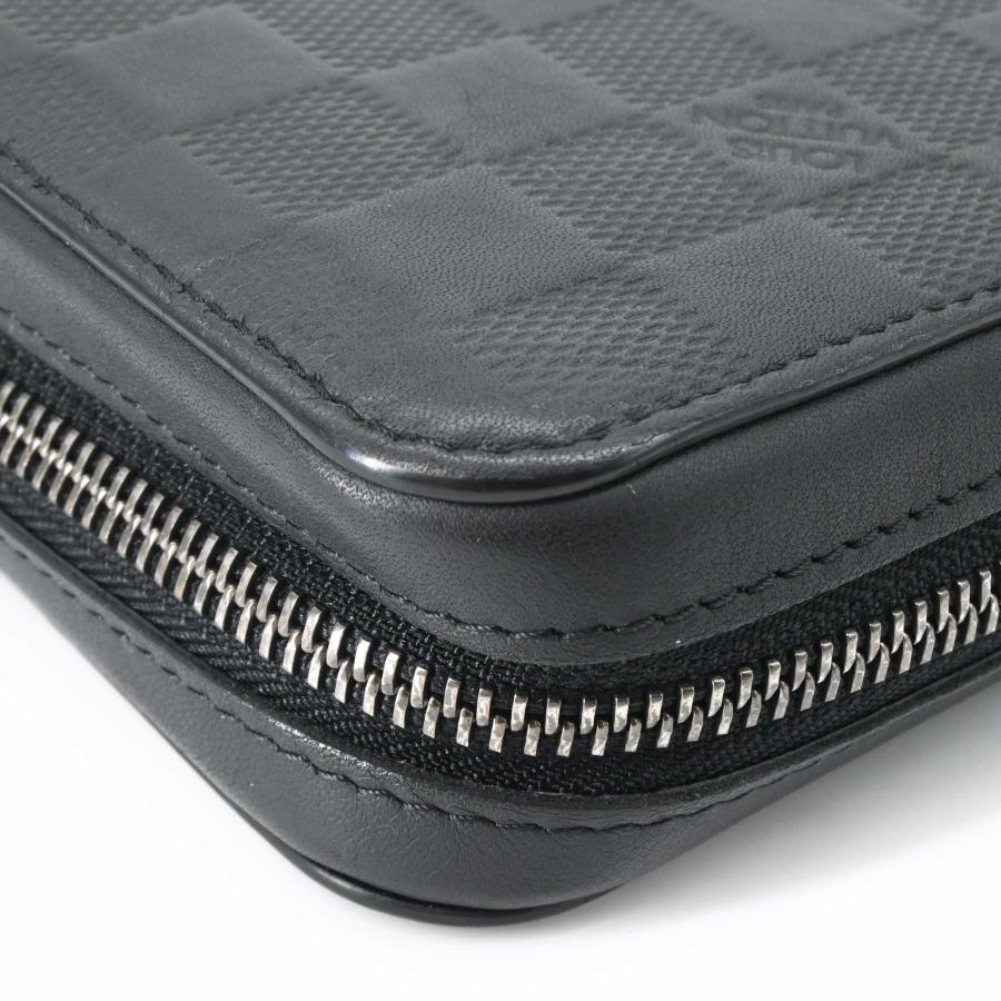 【美品】LOUIS VUITTON ヴィトン ダミエ アンフィニ ジッピーXL ラウンドファスナー オーガナイザー 長財布 財布 ハンドル 黒 ブラック N61254 ICチップ | ジッピー・オーガナイザー | 12