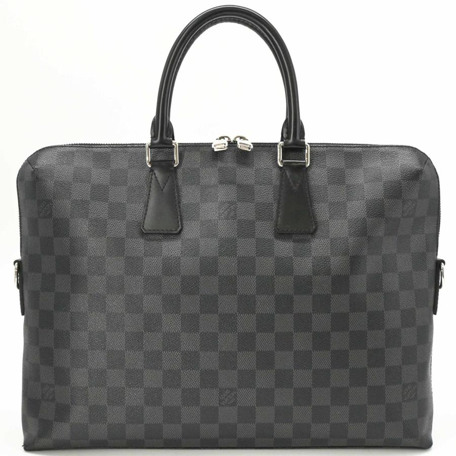 【美品】LOUIS VUITTON ルイヴィトン ダミエグラフィット PDJ ブリーフケース 書類鞄 ビジネスバッグ レザー ブラック 黒 N48224 ストラップ欠品 | ポルト ドキュマン・ジュール