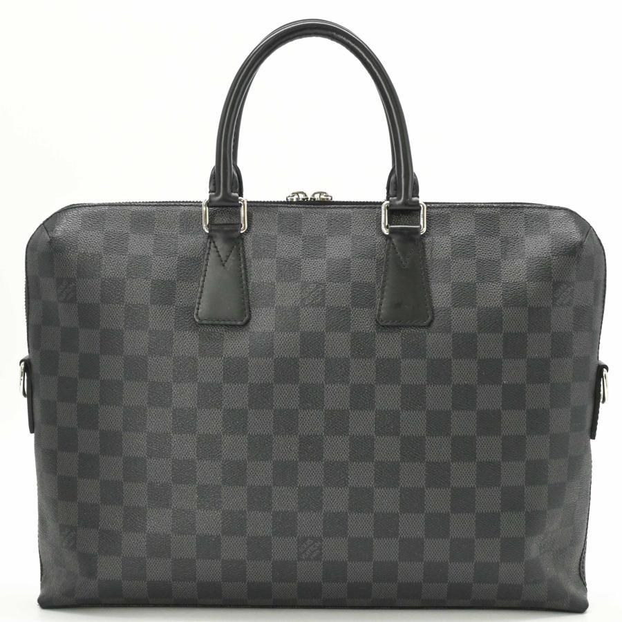 【美品】LOUIS VUITTON ルイヴィトン ダミエグラフィット PDJ ブリーフケース 書類鞄 ビジネスバッグ レザー ブラック 黒 N48224 ストラップ欠品 | ポルト ドキュマン・ジュール | 01