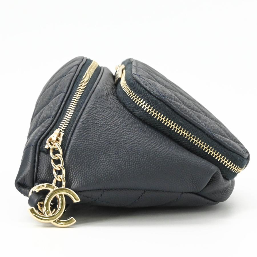 【未使用品】CHANEL シャネル マトラッセ ボディバッグ 斜め掛けバッグ キャビアスキン レザー レディース ネイビー 青 A50465 | CHANEL | 03