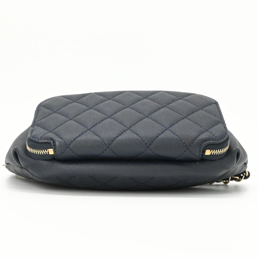 【未使用品】CHANEL シャネル マトラッセ ボディバッグ 斜め掛けバッグ キャビアスキン レザー レディース ネイビー 青 A50465 | CHANEL | 05