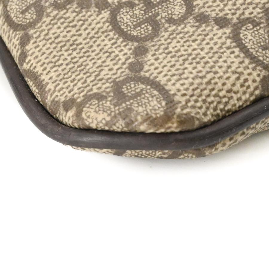 GUCCI グッチ GGスプリーム ショルダーバッグ 斜め掛けバッグ ベージュ ブラウン レザー PVC レディース  201446 |  | 14