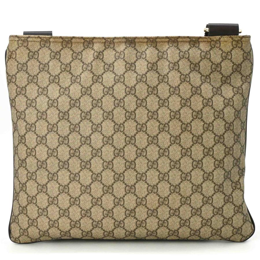 GUCCI グッチ GGスプリーム ショルダーバッグ 斜め掛けバッグ ベージュ ブラウン レザー PVC レディース  201446 |  | 01