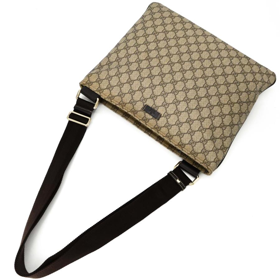 GUCCI グッチ GGスプリーム ショルダーバッグ 斜め掛けバッグ ベージュ ブラウン レザー PVC レディース  201446 |  | 05