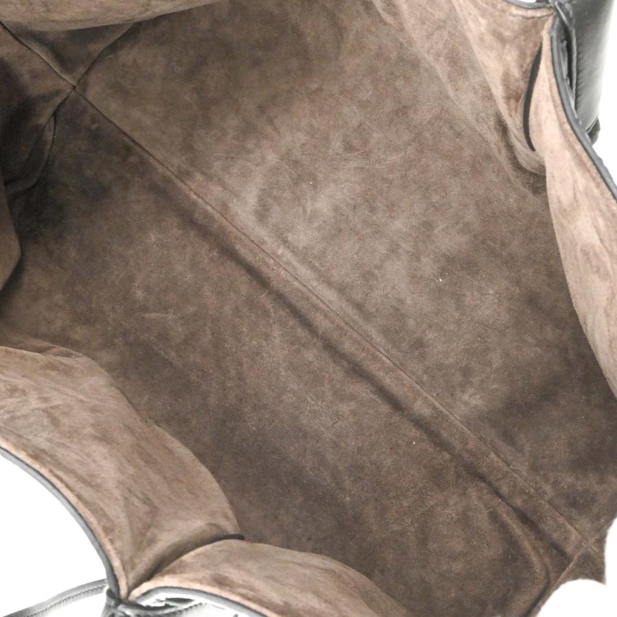 【未使用品】BOTTEGA VENETA ボッテガ ヴェネタ ラージ ピナコテーカ イントレチャートレザー トートバッグ 肩掛けカバン ブラック 黒 ICチップ | pinacoteca | 07