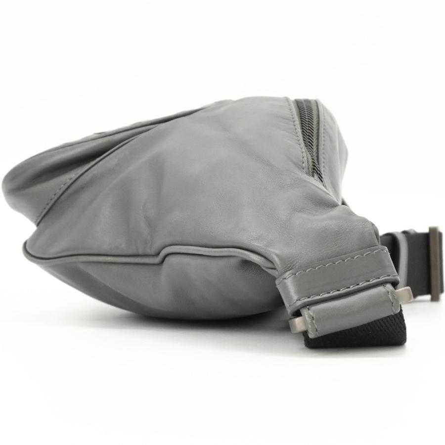 【美品】BOTTEGA VENETA ボッテガ ヴェネタ イントレチャート レザー クロス ボディバッグ ウエストポーチ ビジネス グレー メンズ 222310 | BOTTEGA VENETA | 03