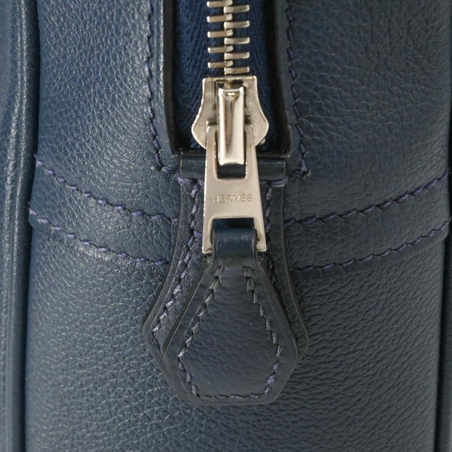【美品】HERMES エルメス プリュムドッグ 38 ブリーフケース ビジネスバッグ トリヨンクレマンス レザー ネイビー 青 ＃Y刻印 | HERMES | 11