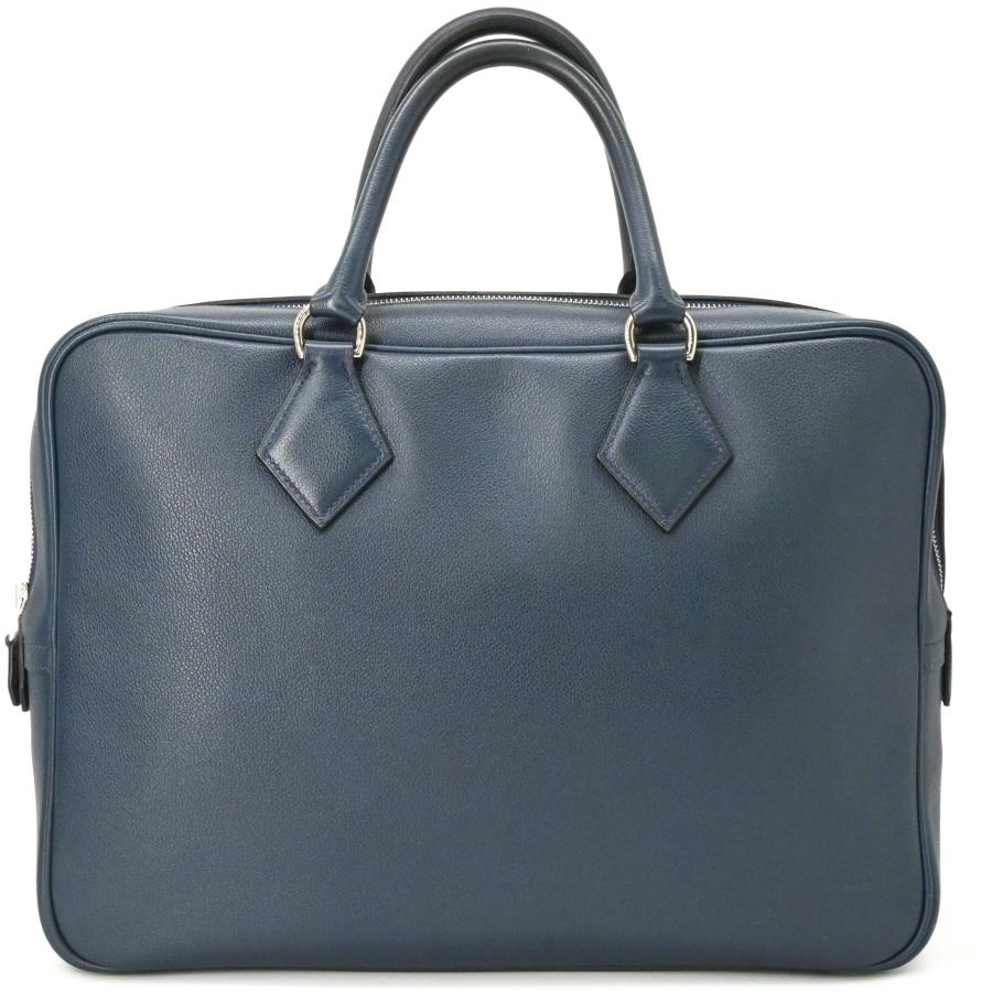 【美品】HERMES エルメス プリュムドッグ 38 ブリーフケース ビジネスバッグ トリヨンクレマンス レザー ネイビー 青 ＃Y刻印 | HERMES | 01