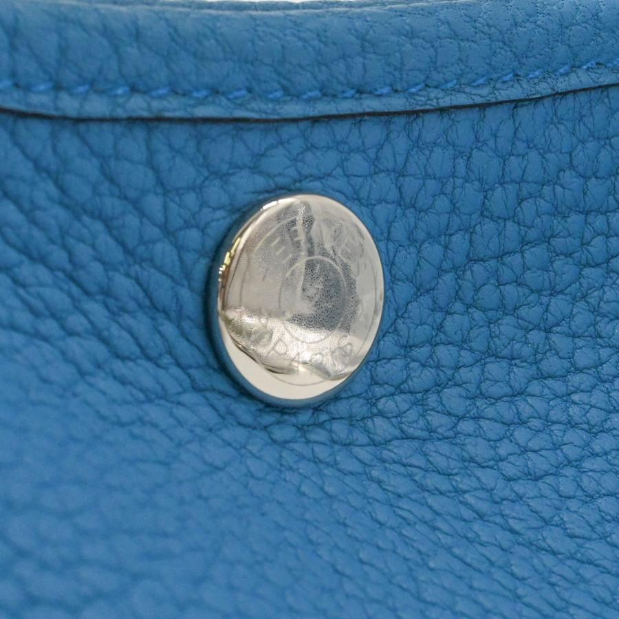 【未使用品】HERMES エルメス ガーデンパーティーTPM 30 ネゴンダ レザー ハンドバッグ トートバッグ ブルーザンジバル 青 ＃A刻印 | ガーデンパーティー | 13