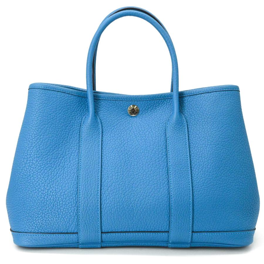 【未使用品】HERMES エルメス ガーデンパーティーTPM 30 ネゴンダ レザー ハンドバッグ トートバッグ ブルーザンジバル 青 ＃A刻印 | ガーデンパーティー | 01
