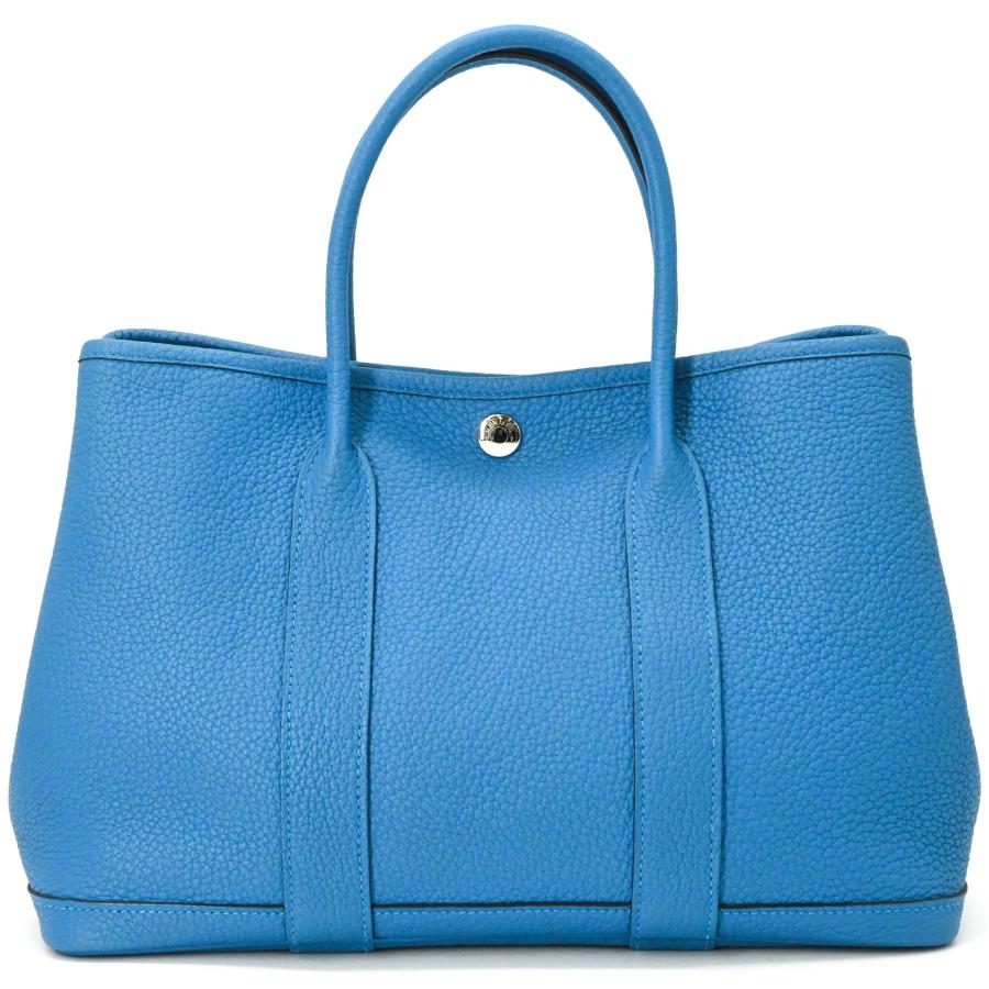 【未使用品】HERMES エルメス ガーデンパーティーTPM 30 ネゴンダ レザー ハンドバッグ トートバッグ ブルーザンジバル 青 ＃A刻印 | ガーデンパーティー | 02