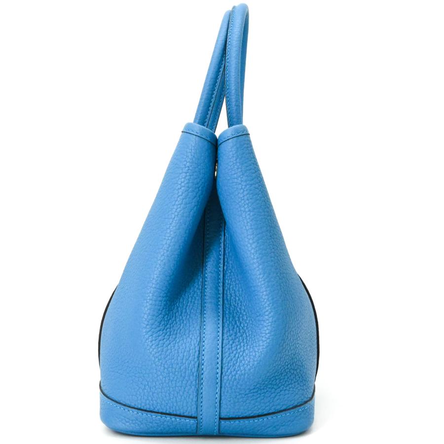【未使用品】HERMES エルメス ガーデンパーティーTPM 30 ネゴンダ レザー ハンドバッグ トートバッグ ブルーザンジバル 青 ＃A刻印 | ガーデンパーティー | 04