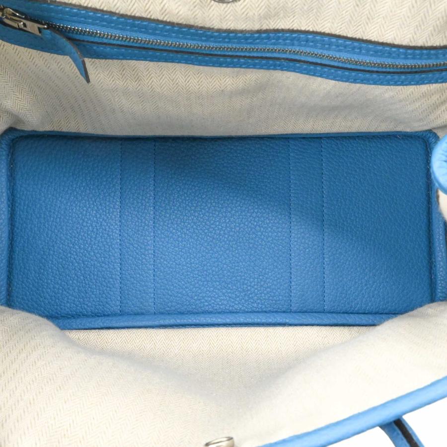 【未使用品】HERMES エルメス ガーデンパーティーTPM 30 ネゴンダ レザー ハンドバッグ トートバッグ ブルーザンジバル 青 ＃A刻印 | ガーデンパーティー | 08