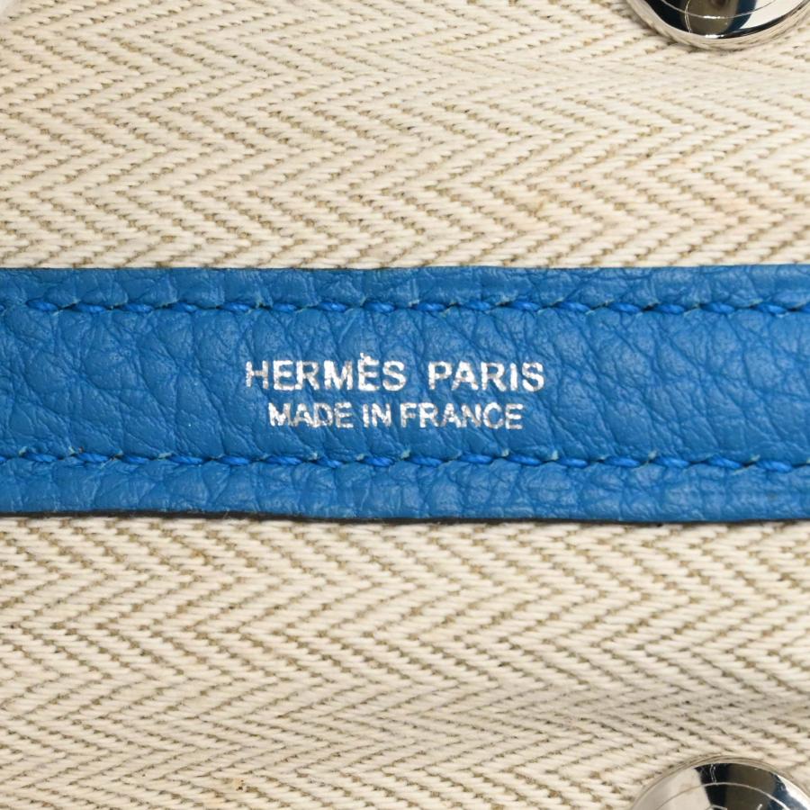 【未使用品】HERMES エルメス ガーデンパーティーTPM 30 ネゴンダ レザー ハンドバッグ トートバッグ ブルーザンジバル 青 ＃A刻印 | ガーデンパーティー | 09