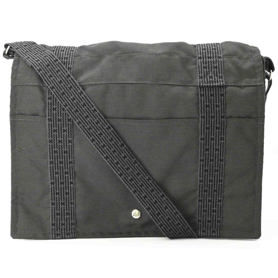 【美品】 HERMES エルメス エールライン バサス ショルダーバッグ メッセンジャー ナイロン キャンバス ユニセックス グレー | エールライン