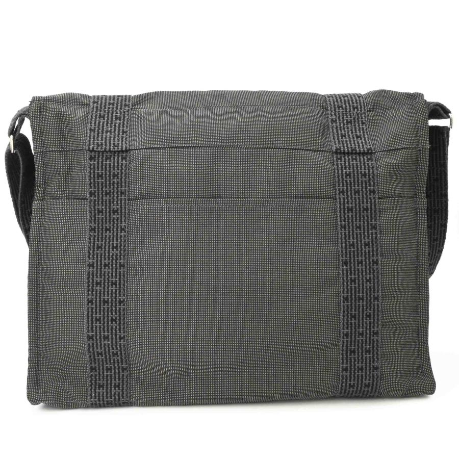 【美品】 HERMES エルメス エールライン バサス ショルダーバッグ メッセンジャー ナイロン キャンバス ユニセックス グレー | エールライン | 01