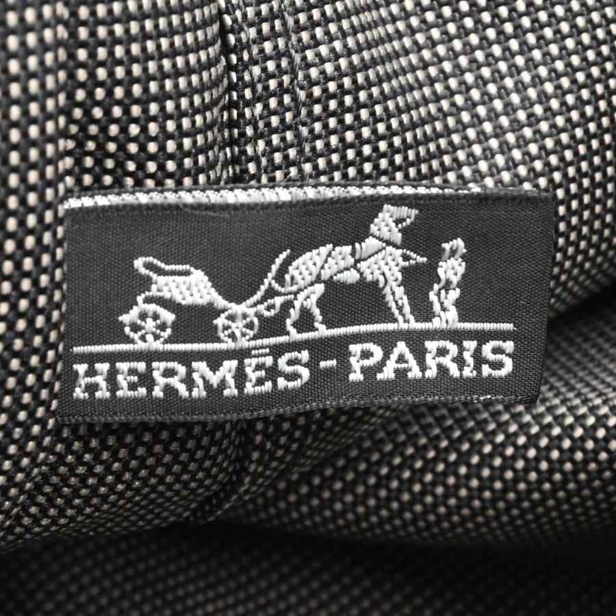 【美品】 HERMES エルメス エールライン バサス ショルダーバッグ メッセンジャー ナイロン キャンバス ユニセックス グレー | エールライン | 09