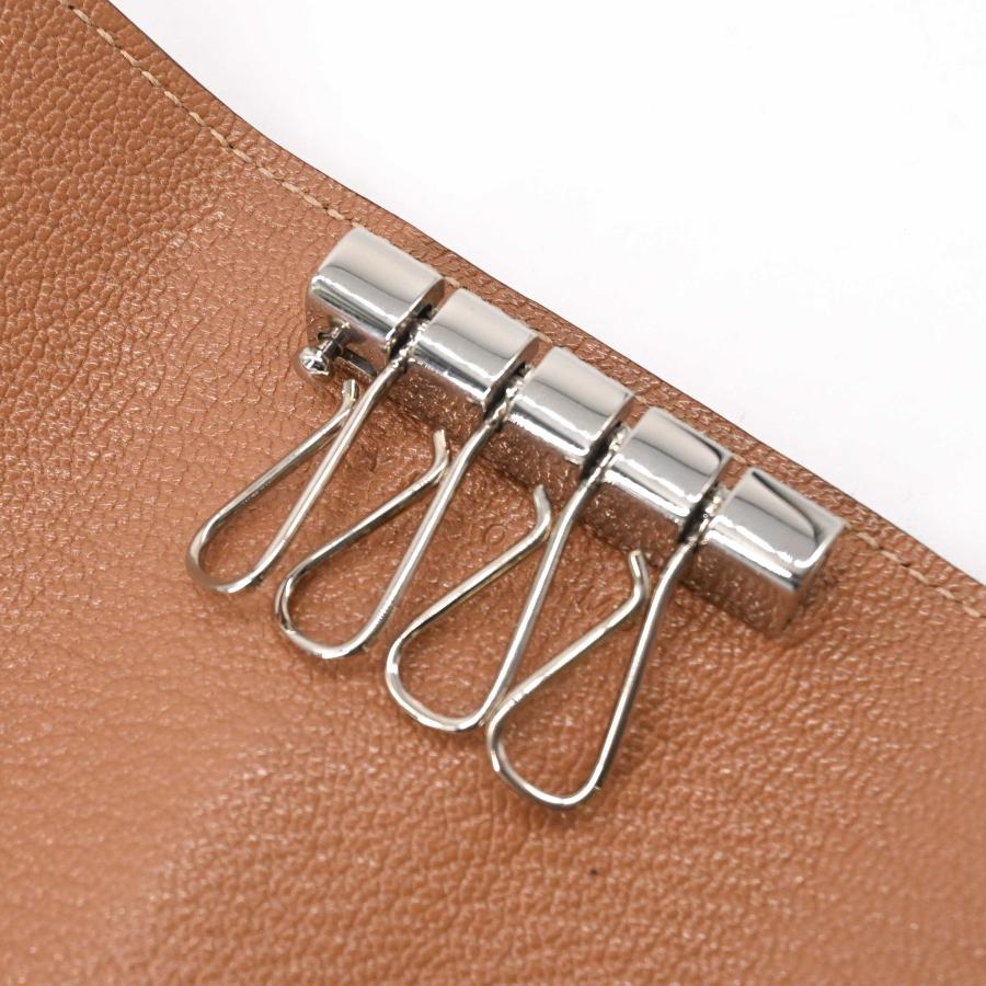 【未使用品】HERMES エルメス ベアン キーケース シェブルミゾル レザー レディース ベージュ 茶 ゴールド金具 ＃Y刻印 | Bearn | 08