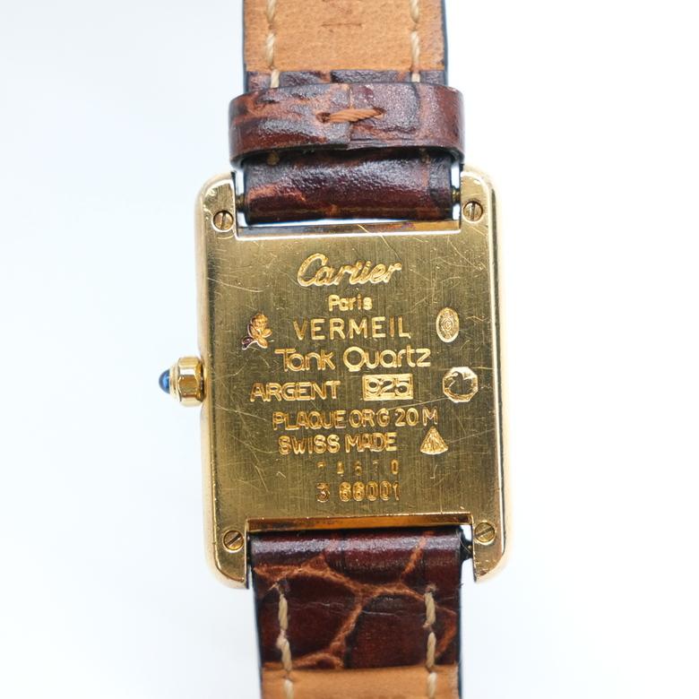 Cartier カルティエ 腕時計 ウォッチ マストタンク SM Q2 クォーツ ゴールド ブラウン レザー クロコダイル アイボリー 3 66001 |  | 07
