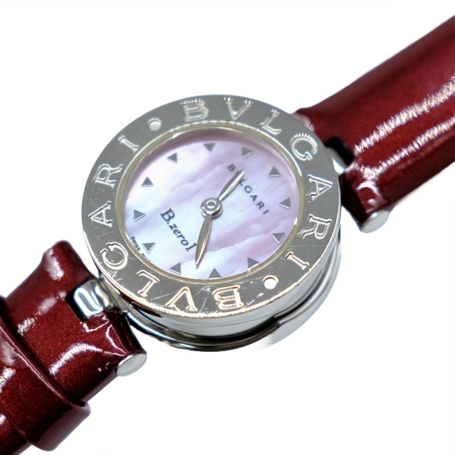 BVLGARI ブルガリ B.zero1 ビーゼロワン 時計 腕時計 ウォッチ クォーツ エナメルベルト ステンレススチール MOP マザーオブパール BZ22S｜src-gk｜04