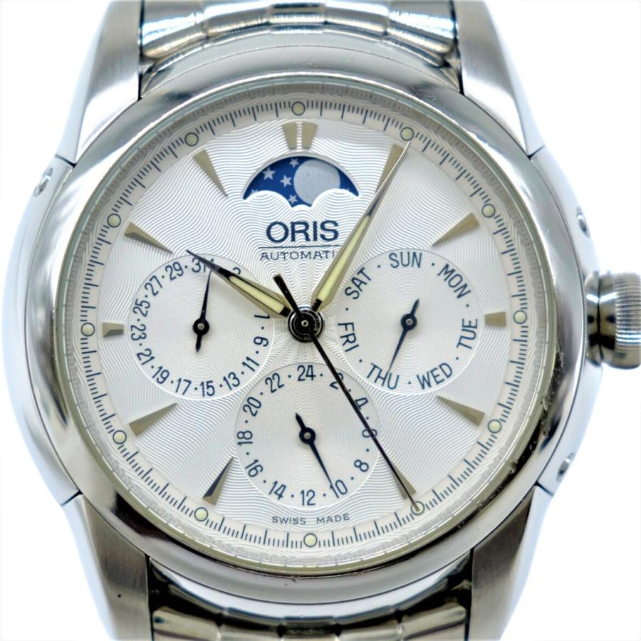 ORIS オリス アートリエ ムーンフェイズ トリプルカレンダー 腕時計 自動巻 シルバー 7546 | ARTELIER | 01