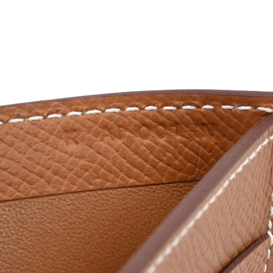 【未使用品】HERMES エルメス セリエコンパクト 二つ折り財布 ヴォーエプソン ゴールド ブラウン 茶 ＃K刻印 |  | 10