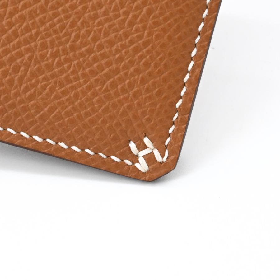 【未使用品】HERMES エルメス セリエコンパクト 二つ折り財布 ヴォーエプソン ゴールド ブラウン 茶 ＃K刻印 |  | 14