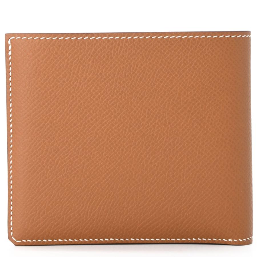 【未使用品】HERMES エルメス セリエコンパクト 二つ折り財布 ヴォーエプソン ゴールド ブラウン 茶 ＃K刻印 |  | 02