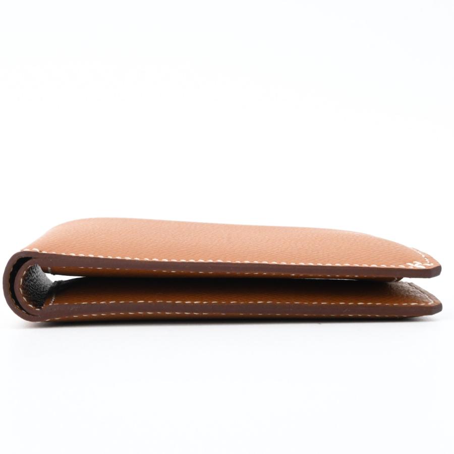 【未使用品】HERMES エルメス セリエコンパクト 二つ折り財布 ヴォーエプソン ゴールド ブラウン 茶 ＃K刻印 |  | 04