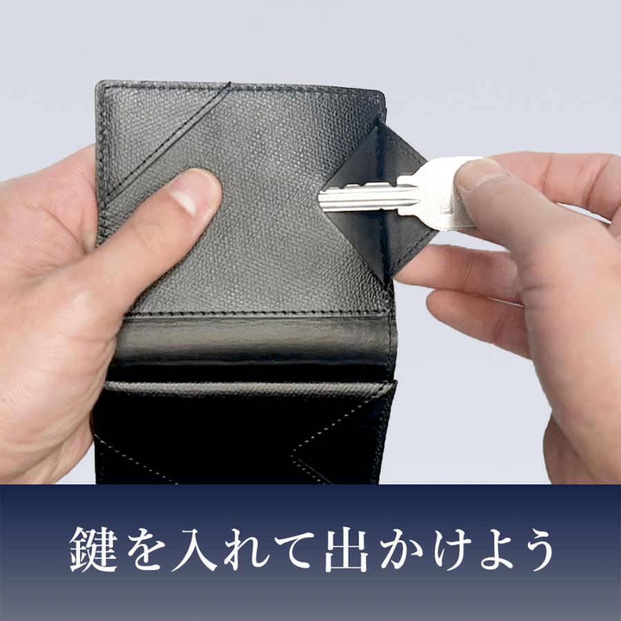 abrAsus ダークグレー 二つ折り財布 abrAsus 薄い財布 abrAsus（アブラサス）メンズ 二つ折り革財布