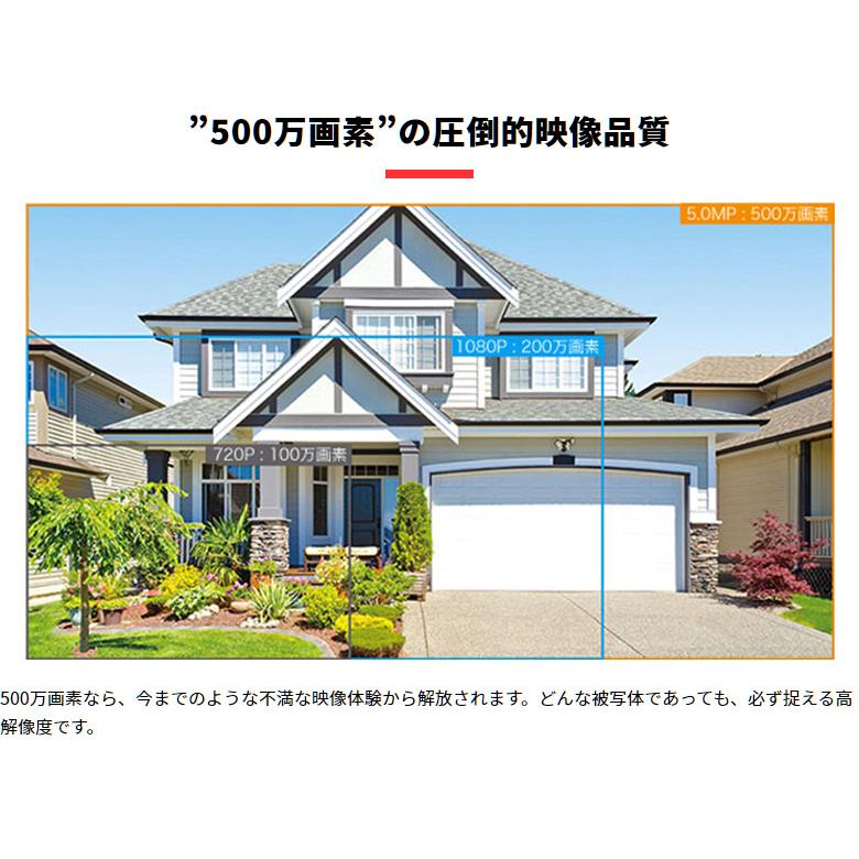 【通常価格から500円OFF！】 お得 録音防犯カメラ1台セット 1TB 500万画素 防犯カメラ 屋外 屋内  家庭用 防犯カメラセット   ハードディスク レコーダー |  | 01