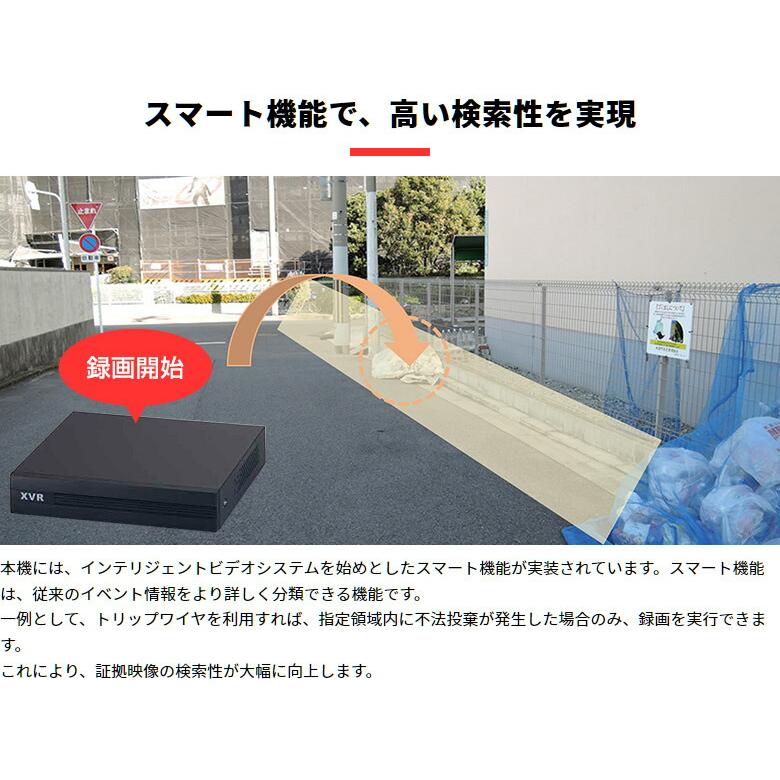 【通常価格から500円OFF！】 お得 録音防犯カメラ1台セット 1TB 500万画素 防犯カメラ 屋外 屋内  家庭用 防犯カメラセット   ハードディスク レコーダー |  | 04