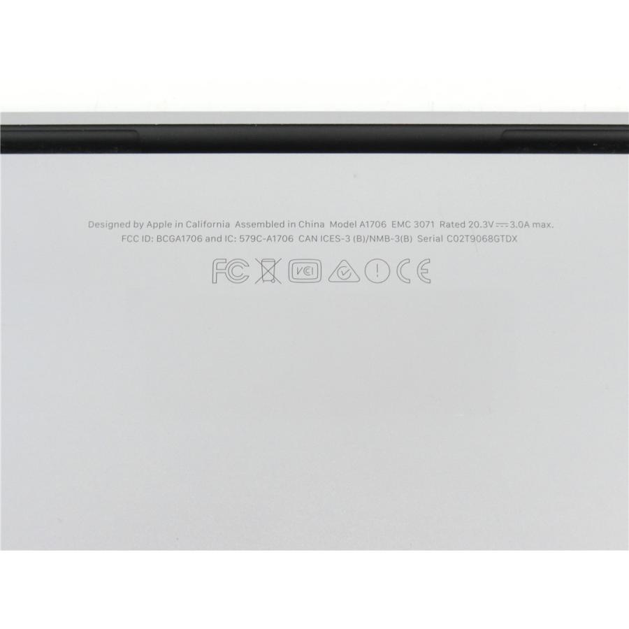 中古 MacBook Pro 13 2016 A1706(CPU： Core i5 6287U  3.1GHz/メモリ：16GB/SSD：256GB) WEBカメラ/Bluetooth/WIFI OS：Monterey12.7.4の画像