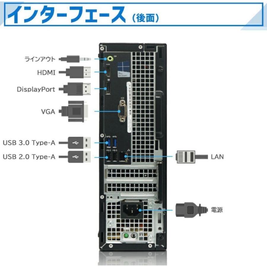 OptiPlex デスクトップパソコン DELL 7040SFF/第6世代Core i7 6700/Win