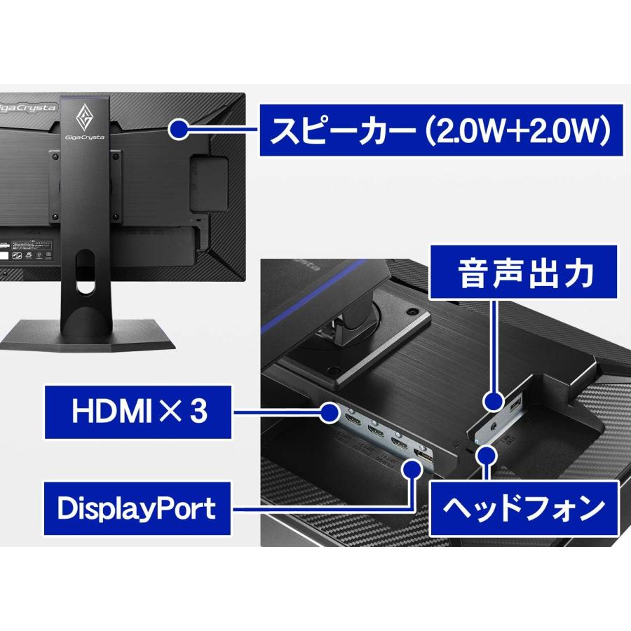I・O DATE GigaCrysta 23.6型　ディスプレイ GigaCrysta 2019年モデルIODATA ゲーミングモニター 23.6インチ FHD