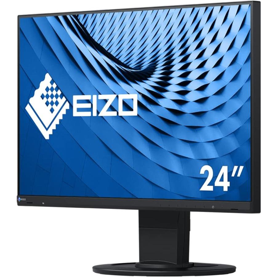 2020年モデル　FlexScan EV2460-BK（ブラック）/24インチ/HDMI、Displayport対応/FHD（1920ｘ1080) /USBハブ/画面回転 高さ調整/スピーカー搭載 | FlexScan