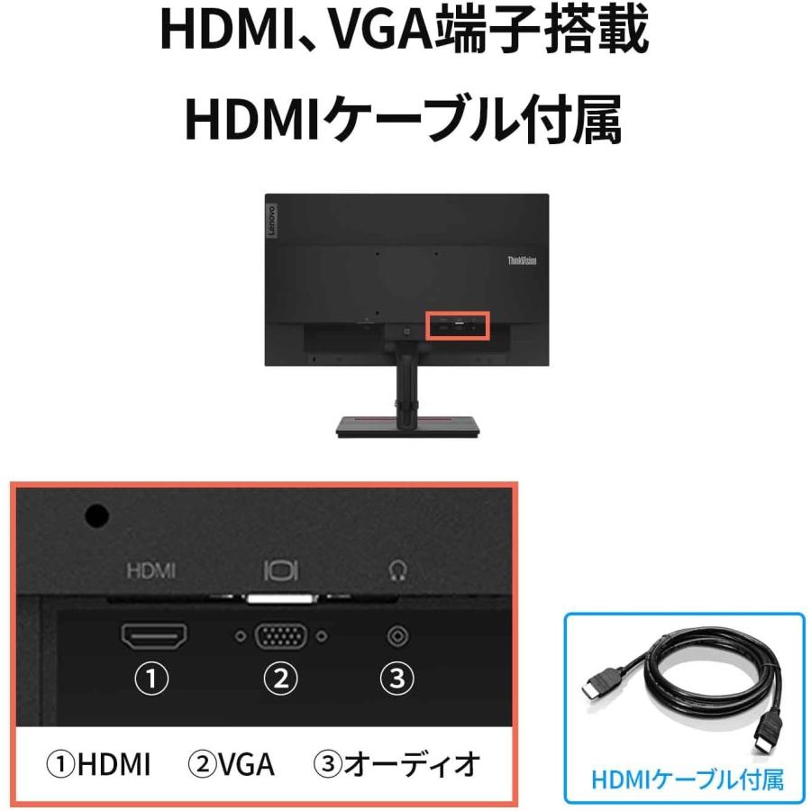 ThinkVision 2021年製 Lenovo S22e-20 モニター ビジネス 21.5型ワイド