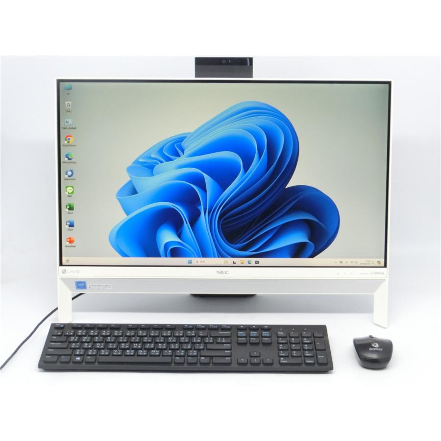 ★2018製 一体型パソコン NEC LAVIE Desk All-in-one DA370/K　Win11Pro 23.8インチ フルHD  Celeron 3865U メモリ8GB 　新品SSD512GB　MSOffice搭載