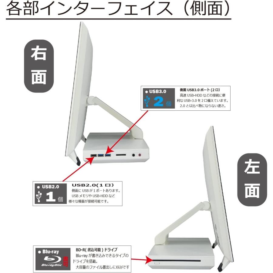 Win11/新品SSD512G/高速メモリ16GB/WEBカメラ/Office FMV Win11H/WEBカメラ/大容量高速SSD512/21型ワイド一体型/FMV