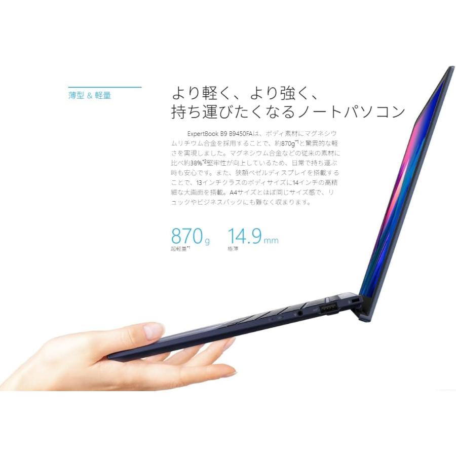 ExpertBook ASUS B9 B9450FA 第10世代 Core i7-10510U/16GB/NVMe