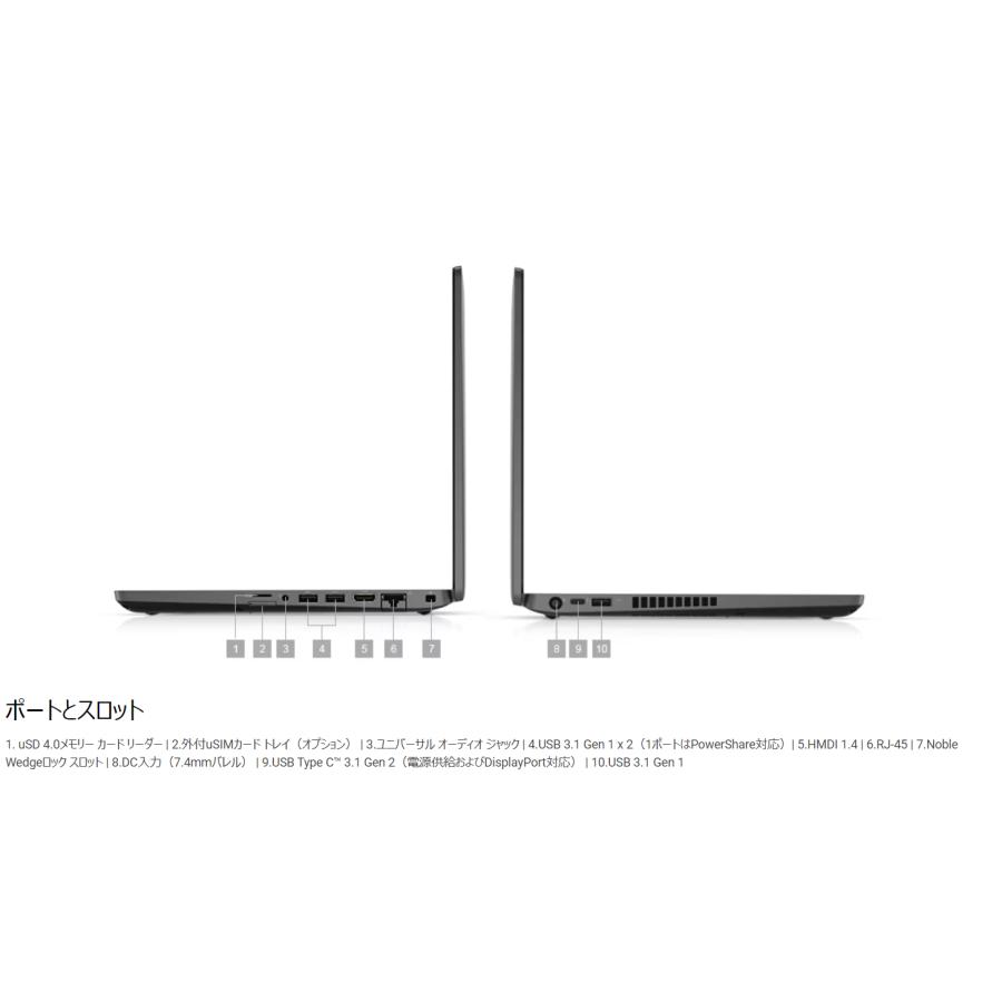 ★2019年モデル/軽量ノートPC Win11 デル Latitude5400 14インチフルHD（ 8世代COREi7/16GB /NVME M.2SSD256GB）カメラ/bluetooth/TypeC/MSoffice/指紋認証｜srepcstore｜02