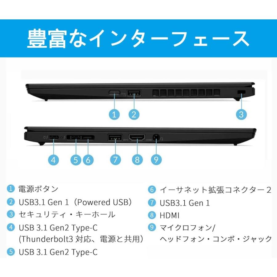 2021製 ThinkPad　X1　Carbon　Gen8 14インチFHDノートパソコンWin11Pro　Corei5　10210U/16GB/高速SSD256GB/顔認証カメラ/WIFI/Bluetooth/Office2021/指紋認証の画像