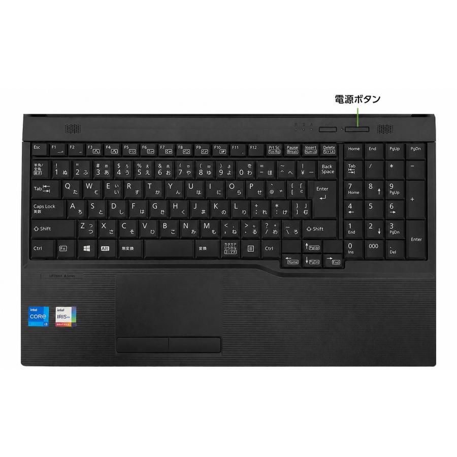 富士通 LIFEBOOK A5510/E 15.6型 ノートパソコン Core i3-10110U メモリ8GB SSD256GB Windows11 Pro　顔認証カメラ WIFI　 Bluetooth HDMI テンキー　Office2021の画像