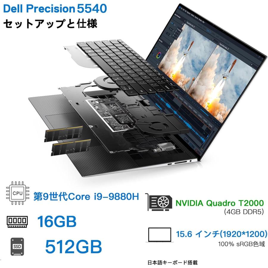 Precision 【整備済み品】Dell 5540 Core i9-9880H メモリ16GB