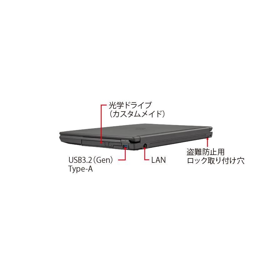 富士通 LIFEBOOK A5510シリーズ　 15.6型 ノートパソコン 第10世代 Core i3-10110U メモリ8GB SSD256GB Webカメラ DVD-RW テンキー Windows11Pro　HDMI | LIFEBOOK UH | 02