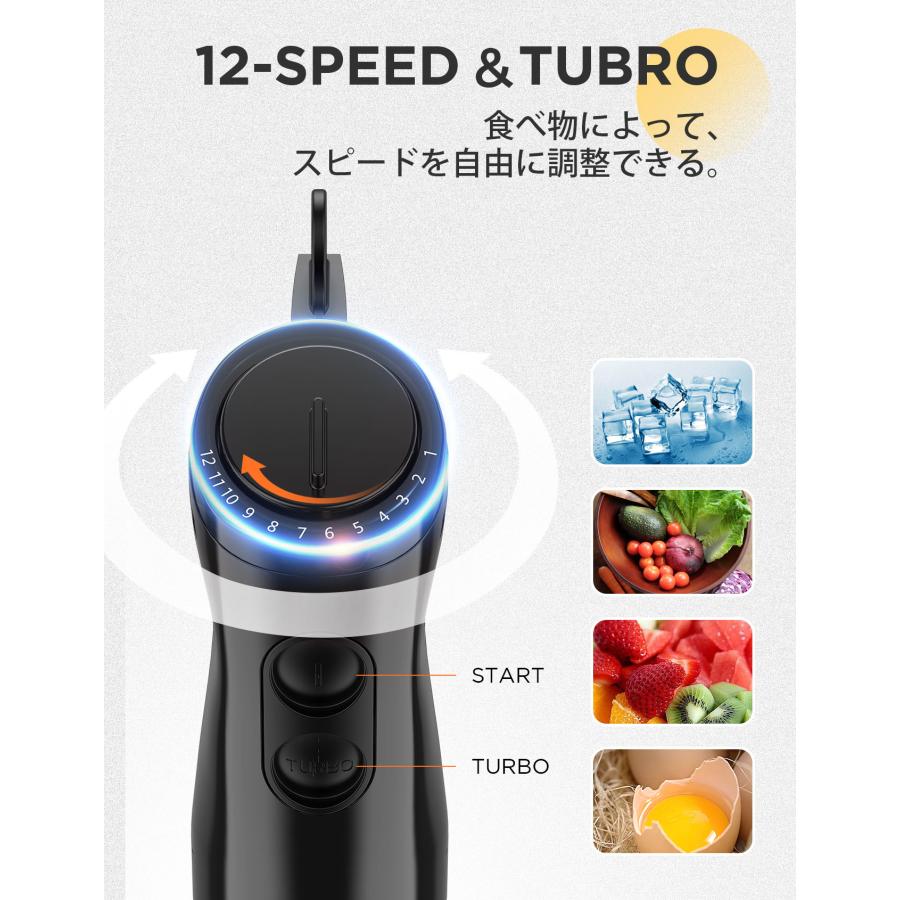 【OXA正規品】ハンドブレンダー 1台多役 離乳食作り ジューサー 泡立て器 ハンドミキサー ブレンダー マルチブレンダー 氷砕き 飛び散り防止 プレゼント用｜srissshop｜03