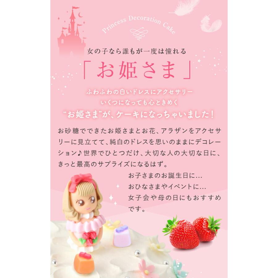 プリンセスケーキ バースデーケーキ 誕生日ケーキ スイーツ 7号 凍 ギフト 生クリーム 誕生日プレゼント 誕生日 ケーキ Princess お菓子のフランソワ 通販 Yahoo ショッピング